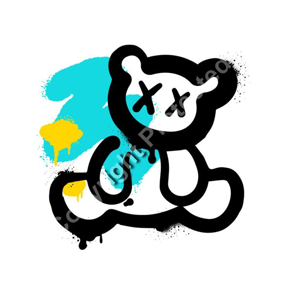 T:Bear - Black Graffiti  Thumbnail